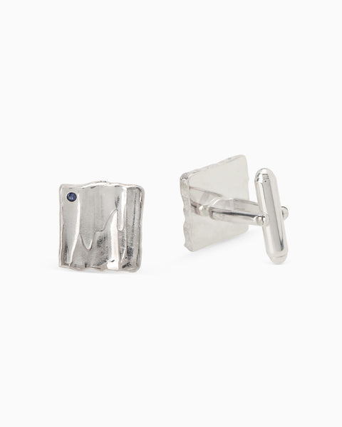 Veil Stone Cufflinks | Silver