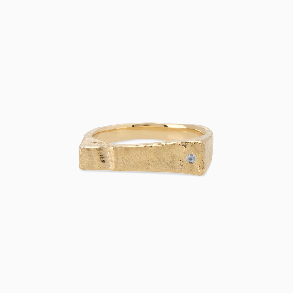 Veil Stone Ring | Solid Yellow Gold