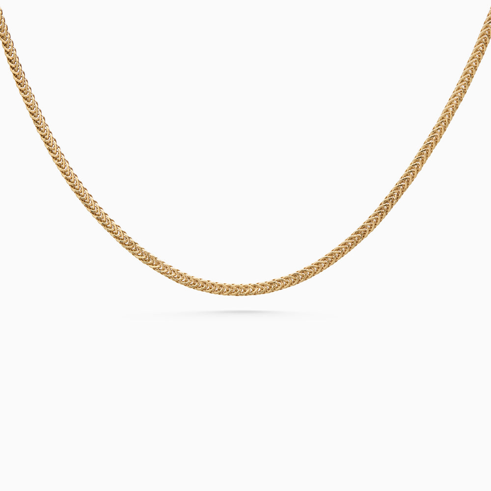 Twisted Snake Chain Necklace | Yellow Gold