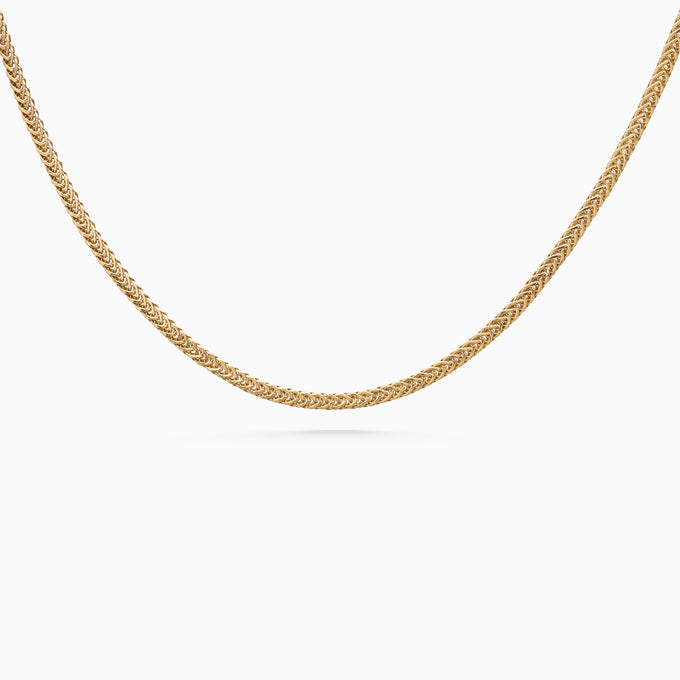 Twisted Snake Chain Necklace | Yellow Gold