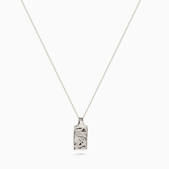 Custom Organic Tag Wide | White Gold