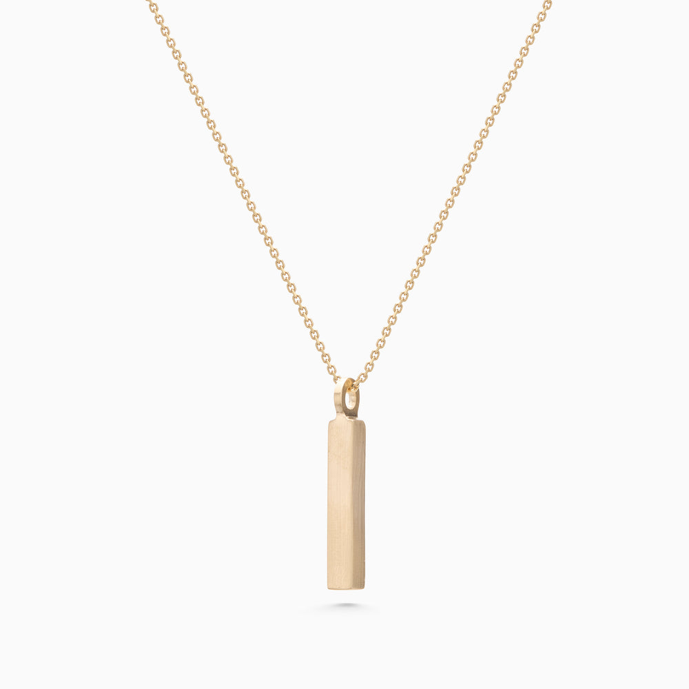 Custom Square Drop Pendant | Yellow Gold