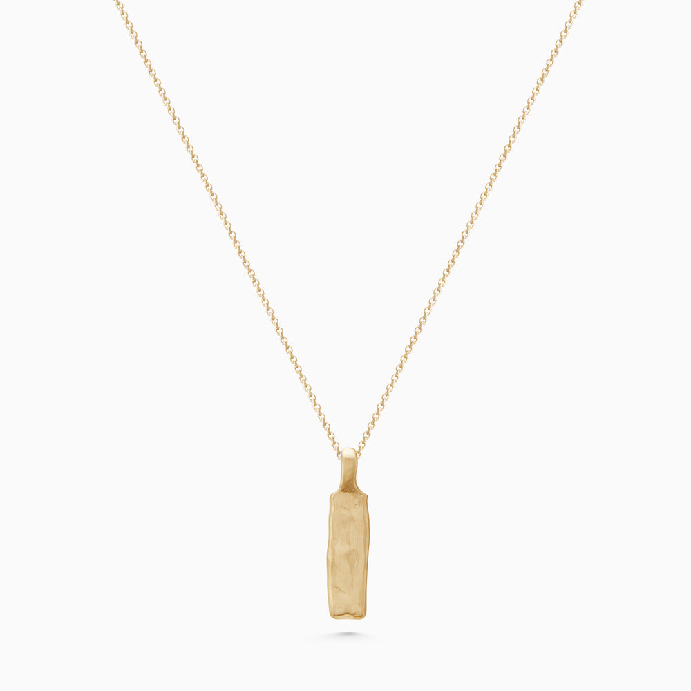 Custom Organic Tag Narrow | Yellow Gold