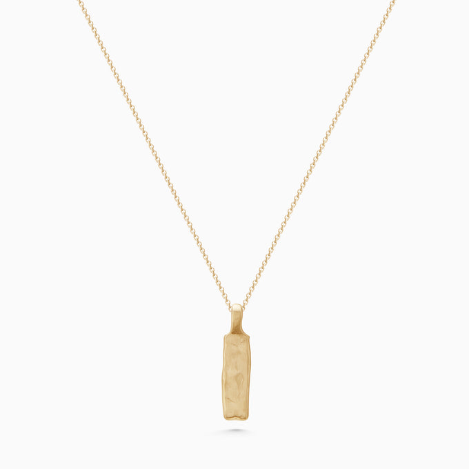 Custom Organic Tag Narrow | Yellow Gold