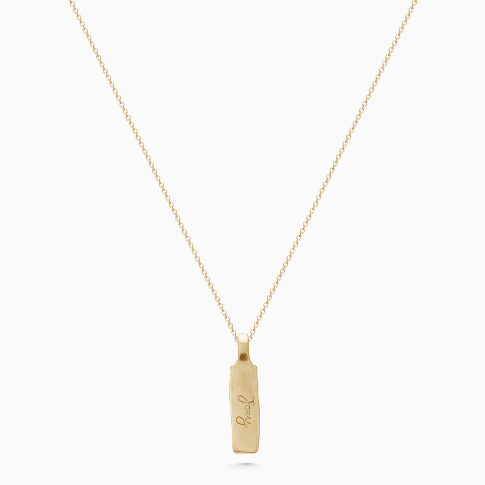 Custom Organic Tag Narrow | Yellow Gold