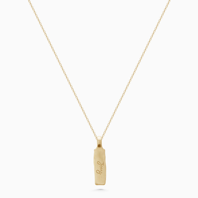 Custom Organic Tag Narrow | Yellow Gold