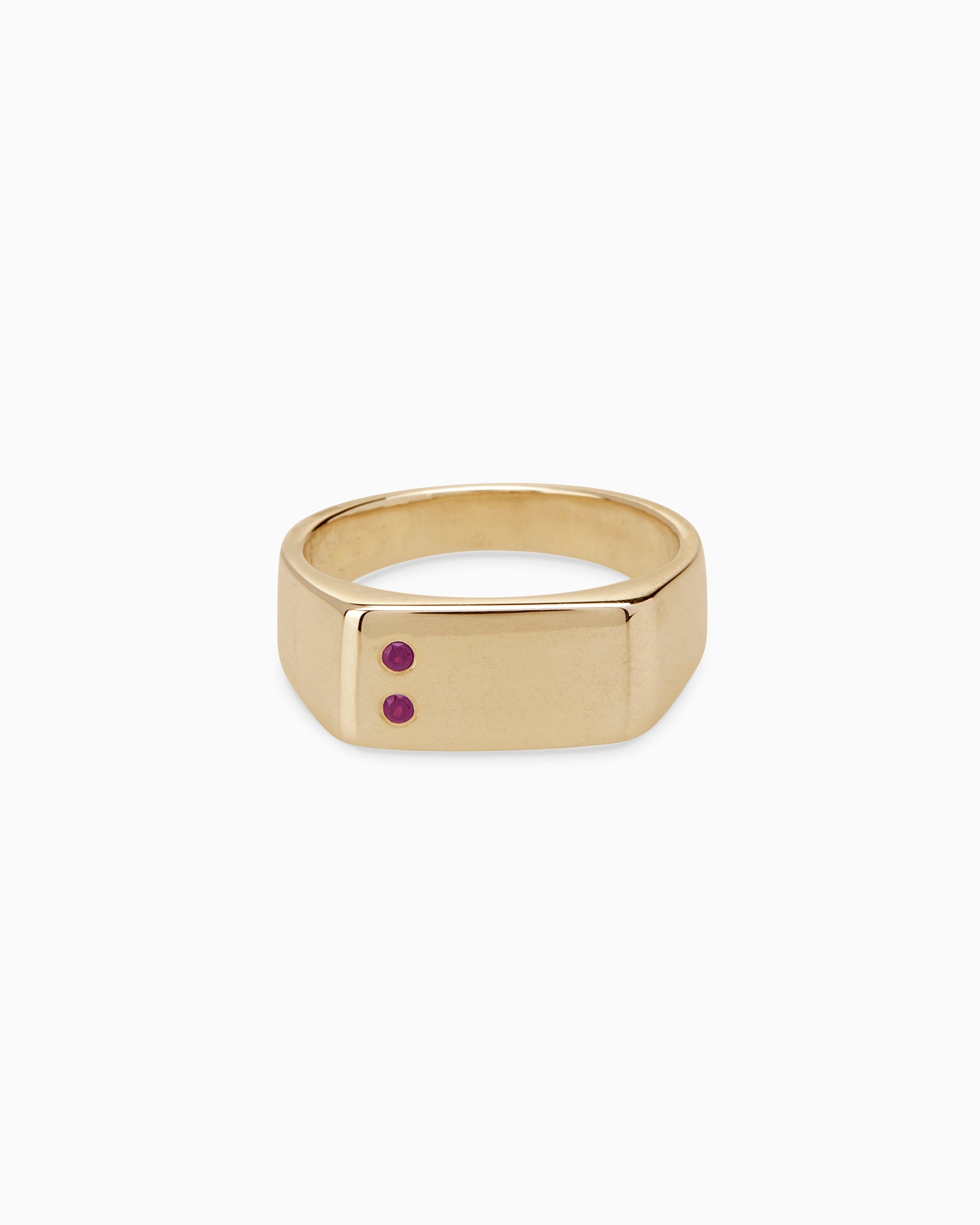 Rectangular Stone Set Rings Rectangle Stone Signet Ring | Yellow Gold – Linden Cook Jewellery