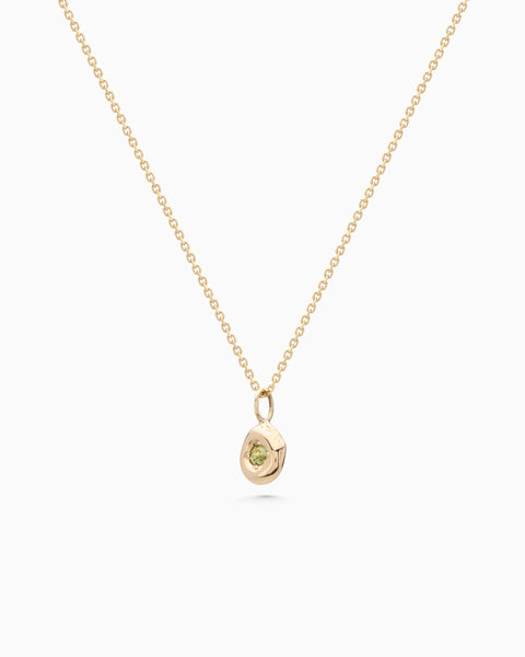 Pebble Stone Drop Pendant | Yellow Gold