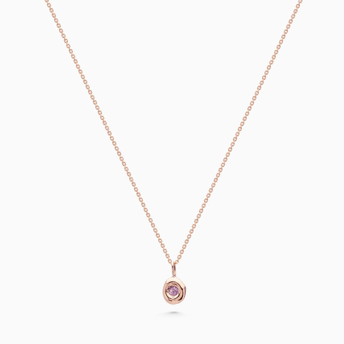 Pebble Stone Drop Pendant | Rose Gold