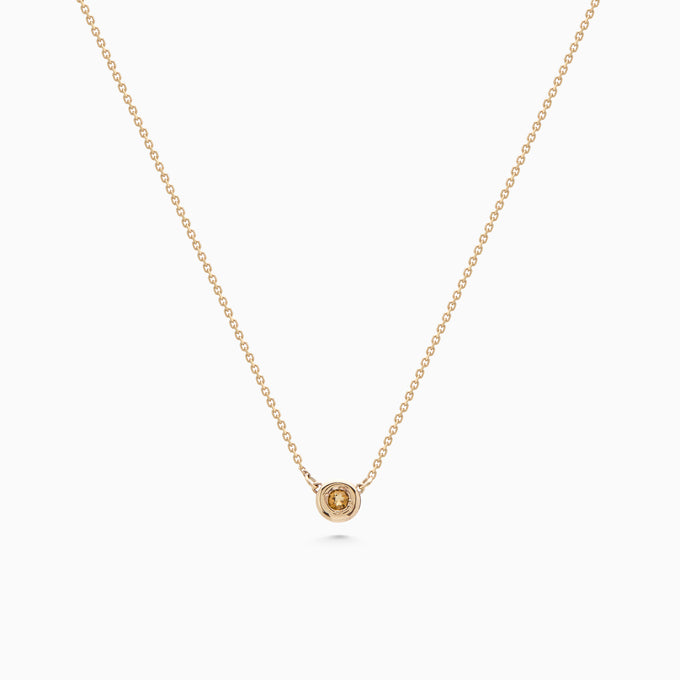 Pebble Stone Necklace | Yellow Gold