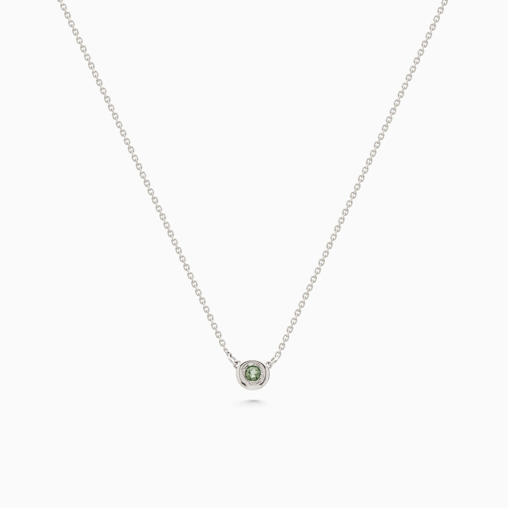 Pebble Stone Necklace | Silver