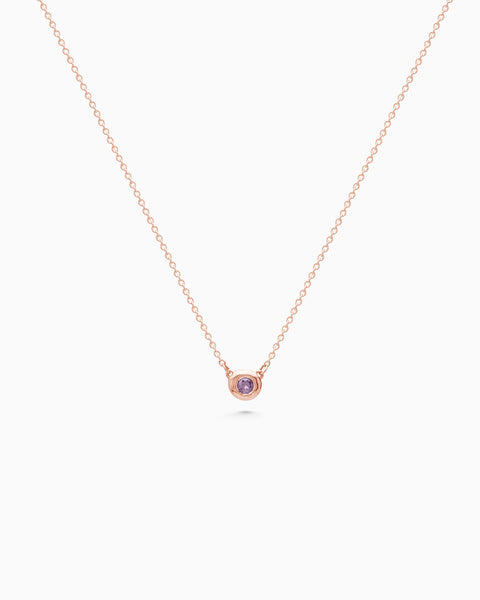 Pebble Stone Necklace | Rose Gold