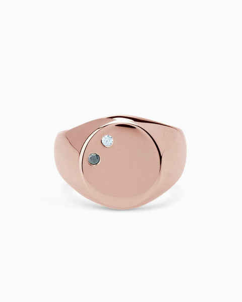 Signet Stone Ring | Rose Gold