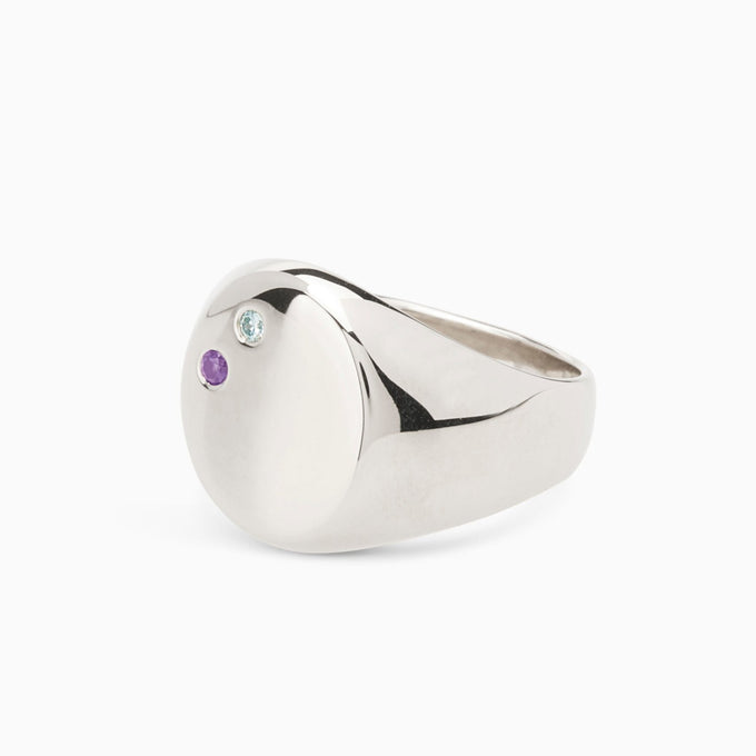 Signet Stone Ring | Silver