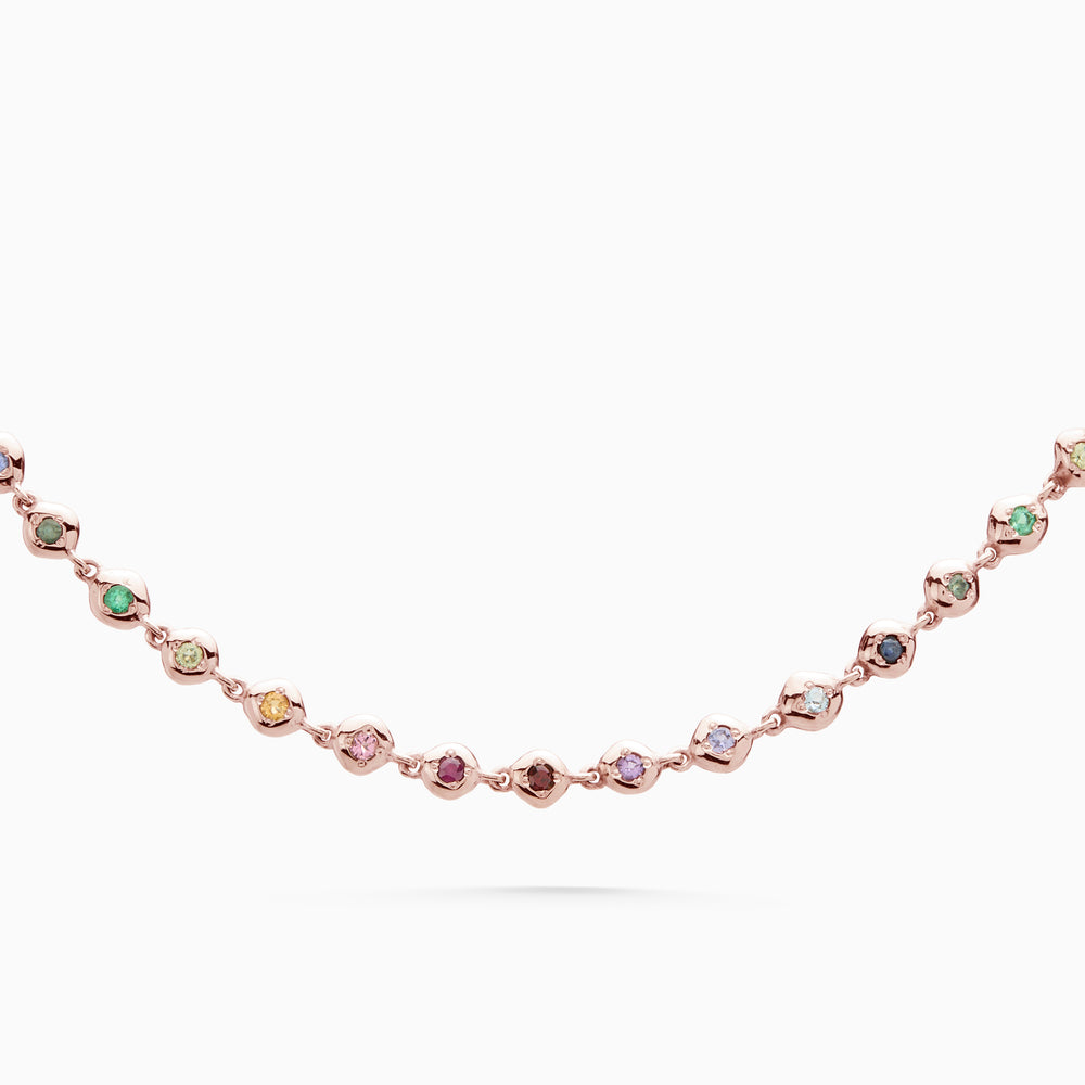 Collective Stone Necklace | Rose Gold