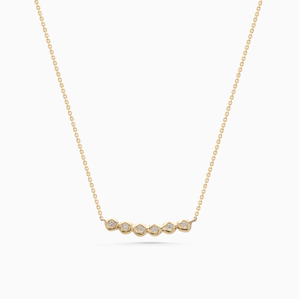 Collective Stone Bar Necklace | Yellow Gold