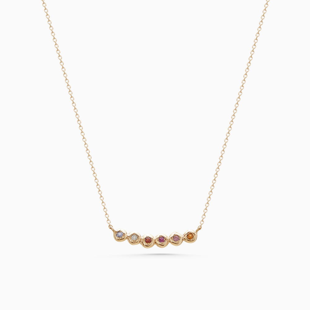 Collective Stone Bar Necklace | Yellow Gold