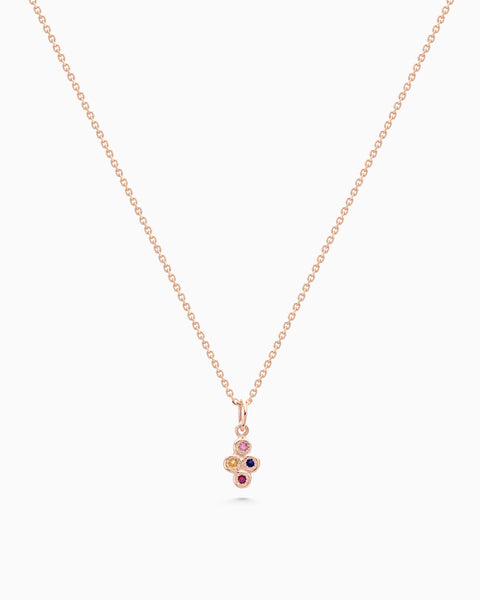 Cross Stone Pendant | Rose Gold