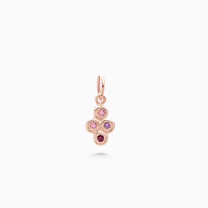 Cross Stone Pendant | Rose Gold