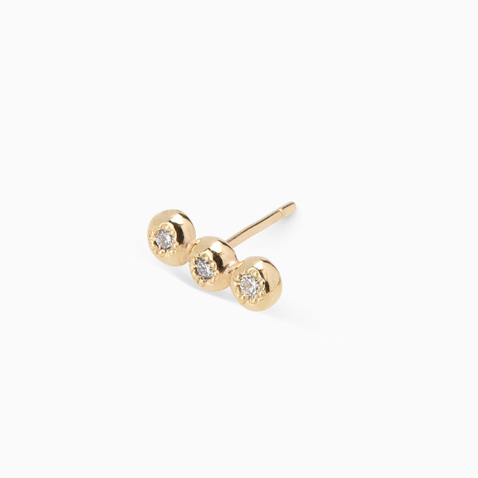 Collective Stone Stud | Yellow Gold