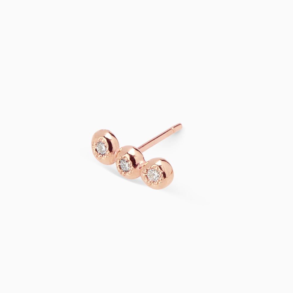 Collective Stone Stud | Rose Gold