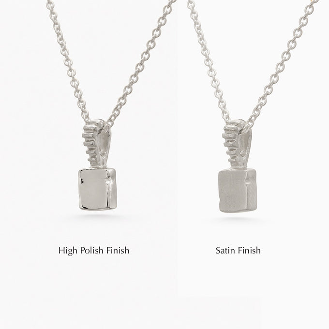 Engraved Slate Pendant | Silver