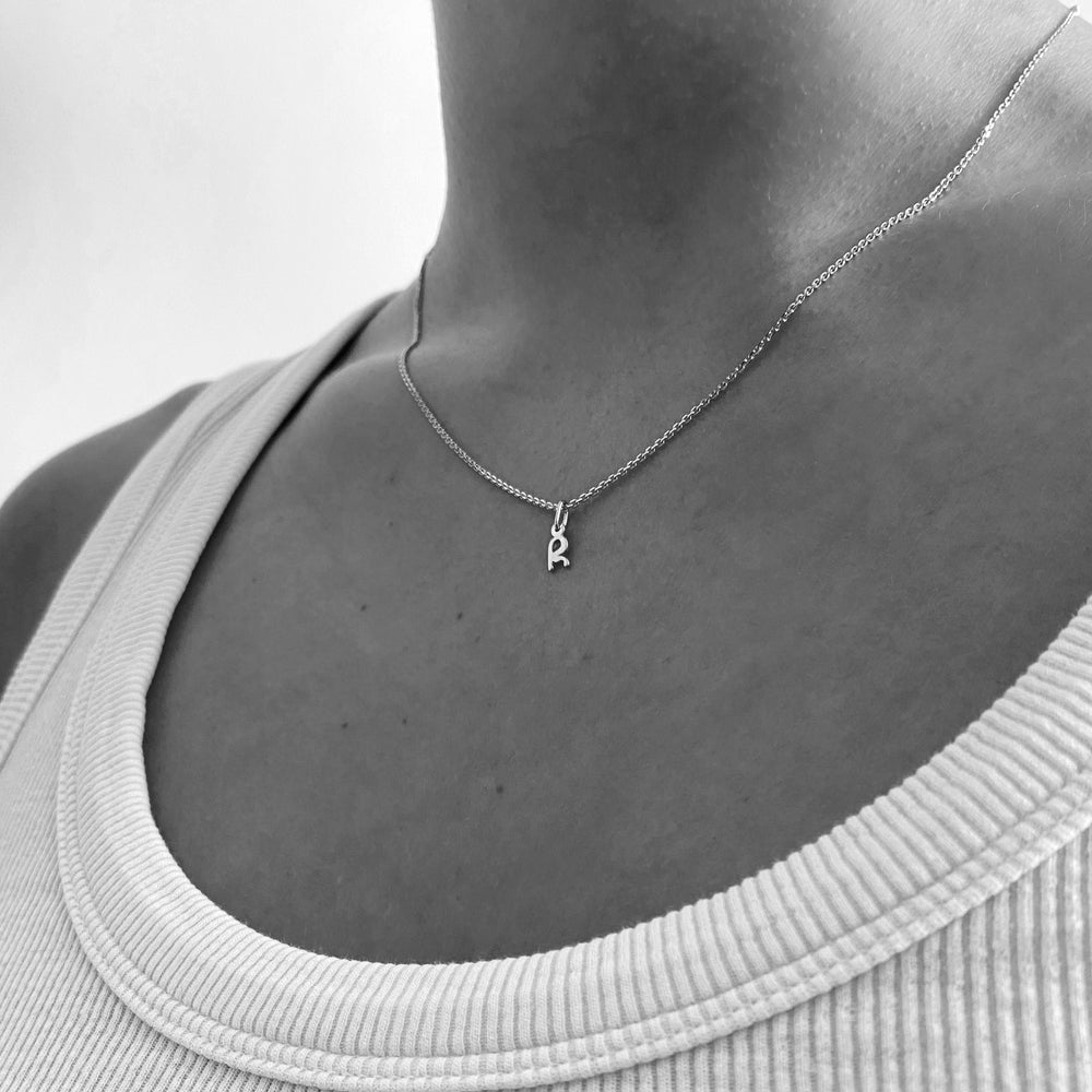 Tiny Letter Pendant | Silver