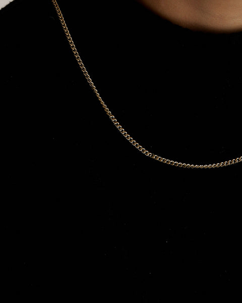 Curb Chain Necklace | Yellow Gold