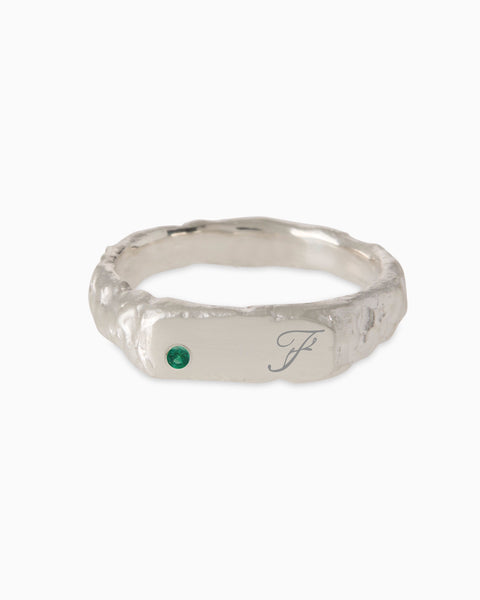 Custom Mason Ring (Stones & Engraving) | Silver