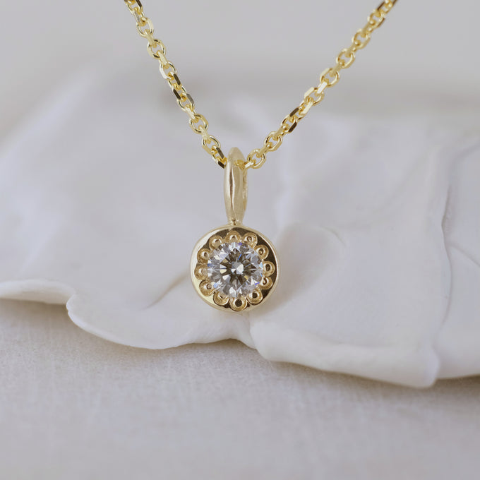 Signature Diamond Necklace | Solid Gold