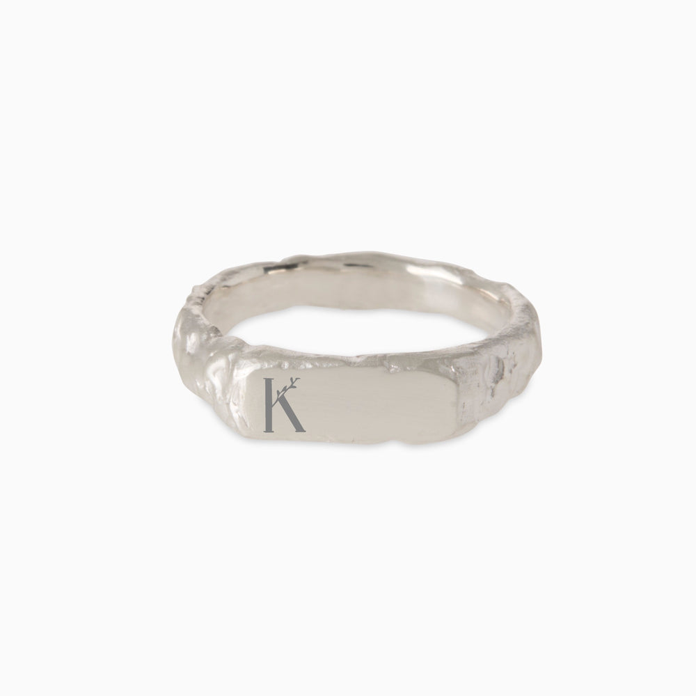Engraved Mason Ring | Silver