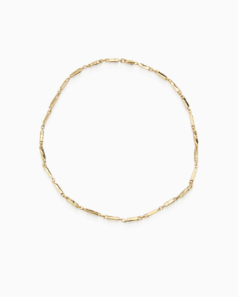 Delicate Hammered Necklace | Yellow Gold
