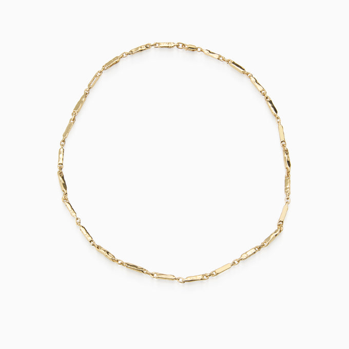 Delicate Hammered Necklace | Yellow Gold
