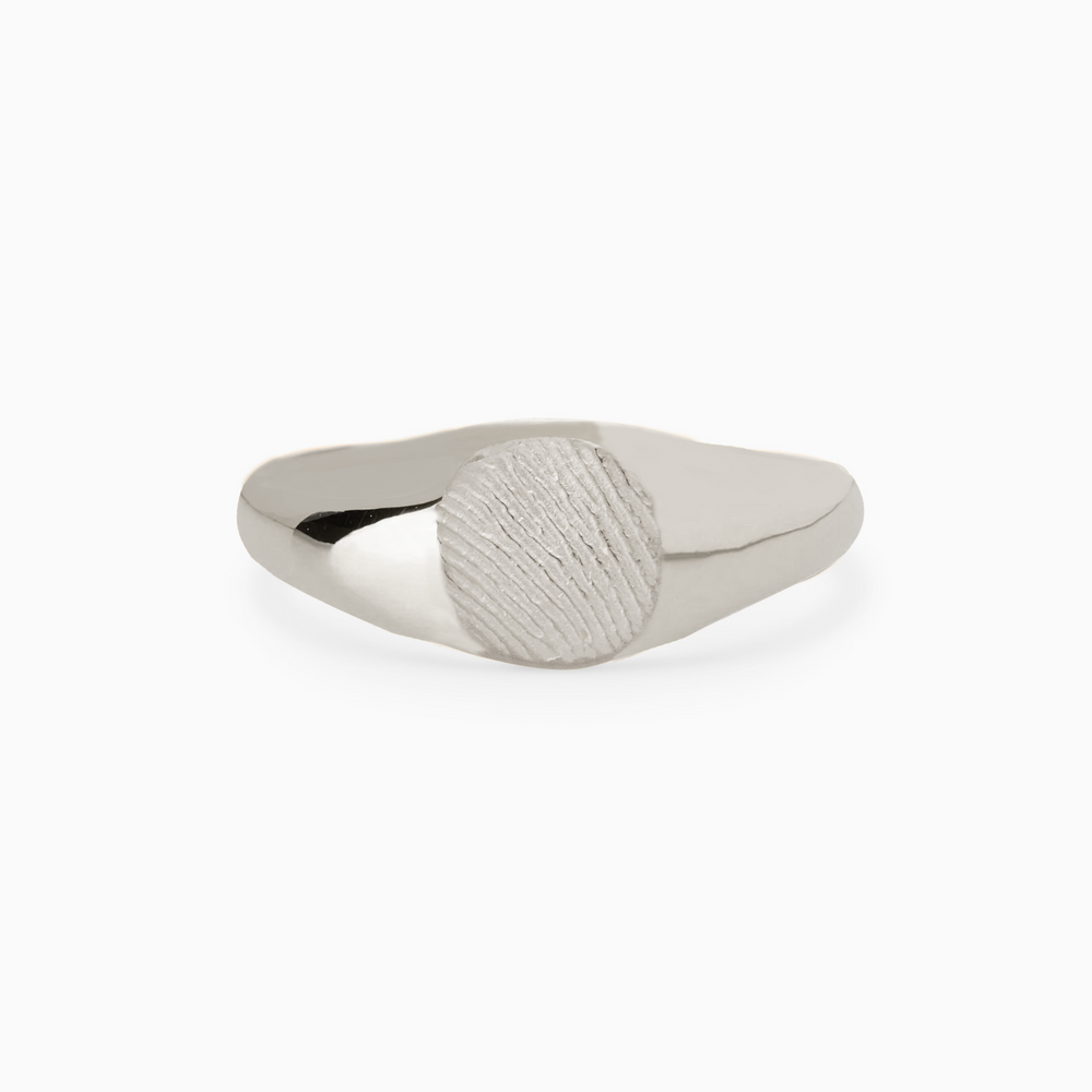 Impression™ Petite Signet Ring | White Gold
