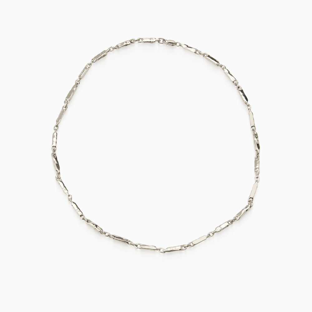 Delicate Hammered Necklace | Silver