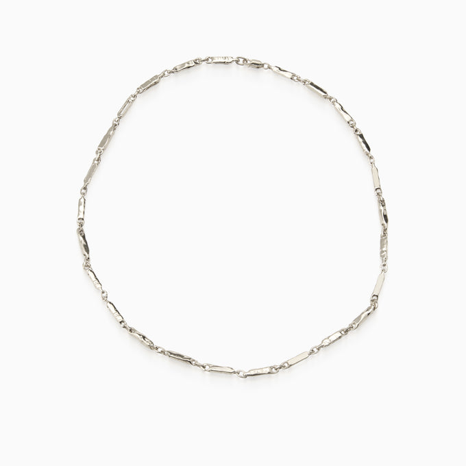 Delicate Hammered Necklace | Silver