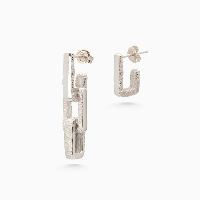 Mini Ember Earring | Silver