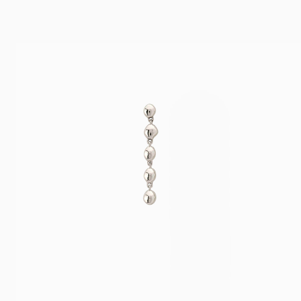 Ripple Drop Earring | Solid White Gold