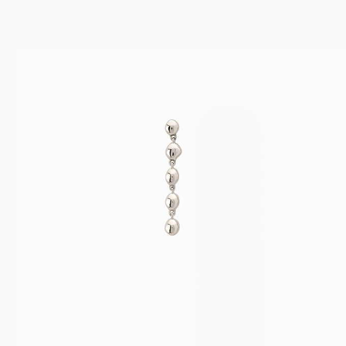 Ripple Drop Earring | Solid White Gold