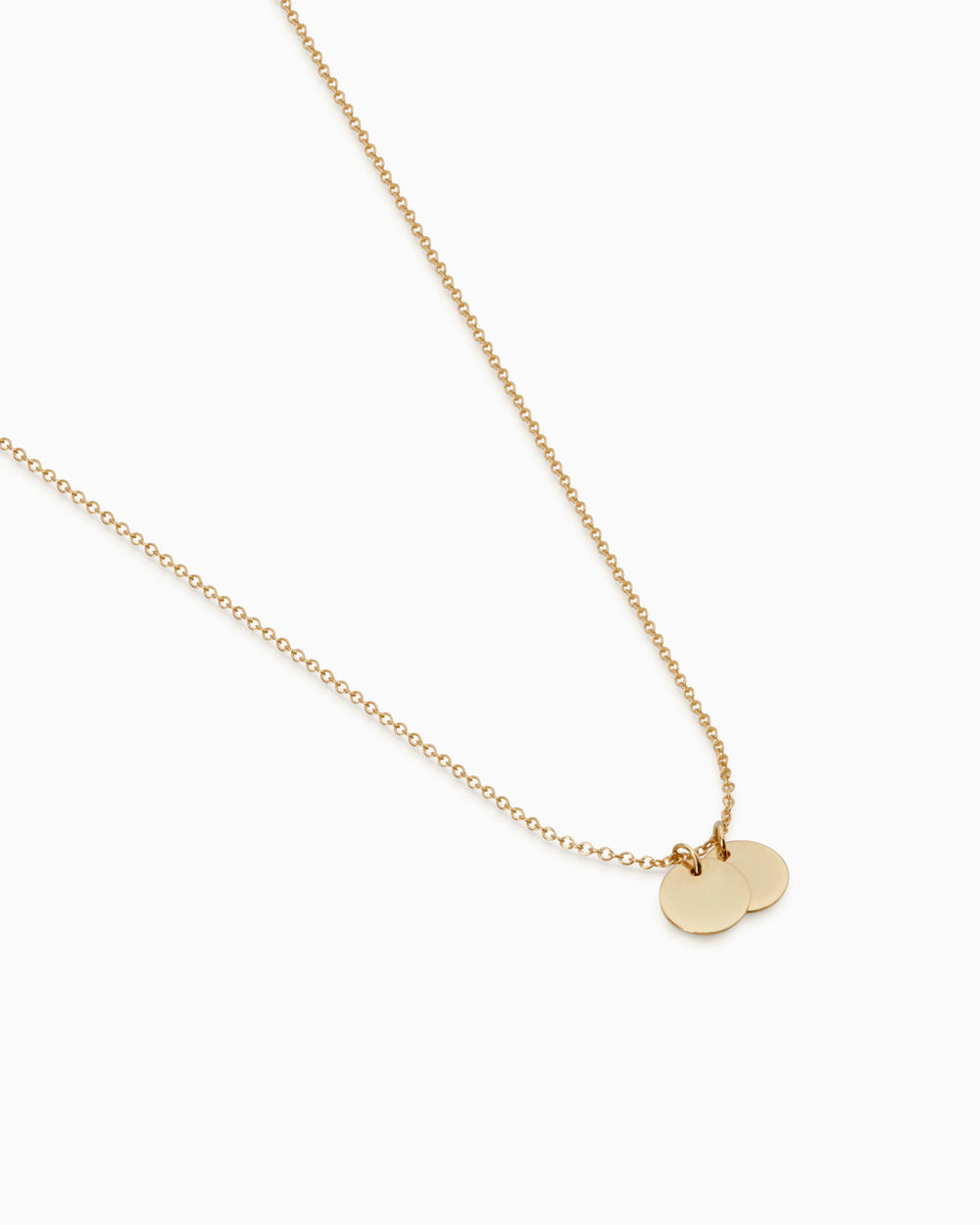 Disc Necklace | Solid Yellow Gold