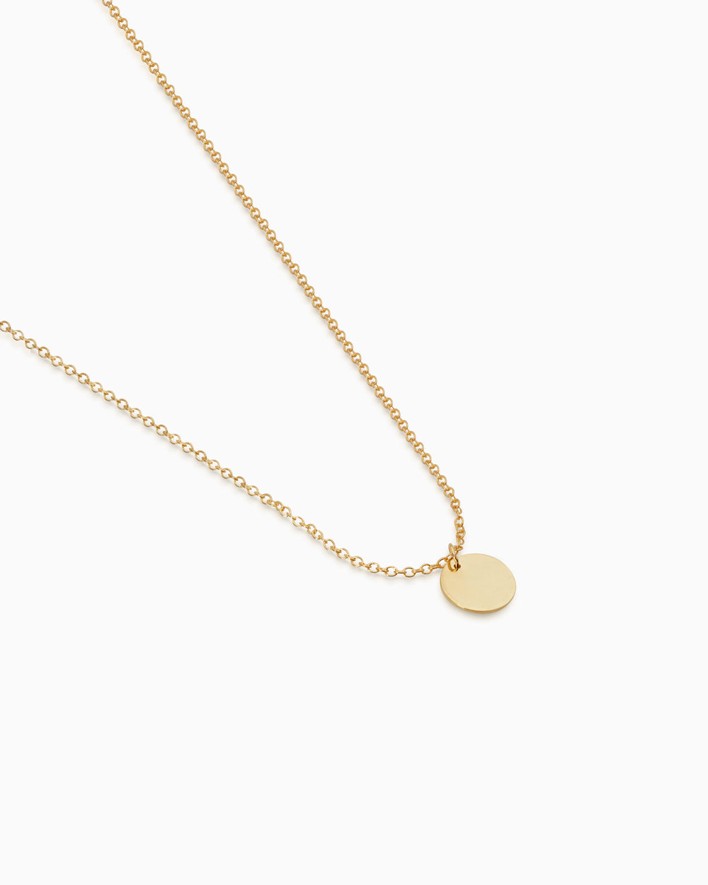 Disc Necklace | Solid Yellow Gold