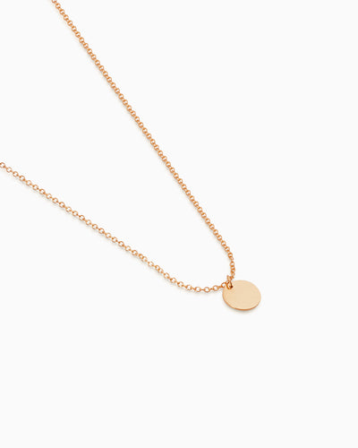 Disc Necklace | Solid Rose Gold