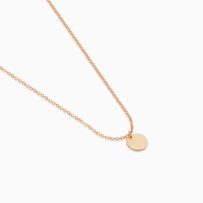 Disc Necklace | Solid Rose Gold