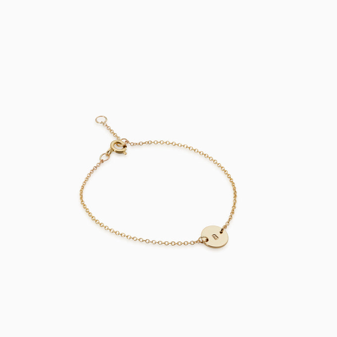 Personalised Plate Bracelet | Solid Yellow Gold