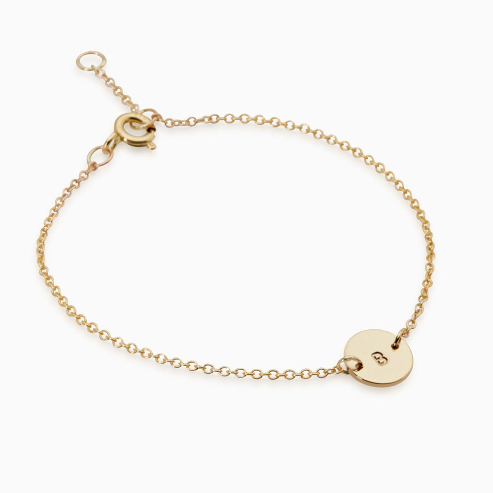 Personalised Plate Bracelet | Solid Yellow Gold