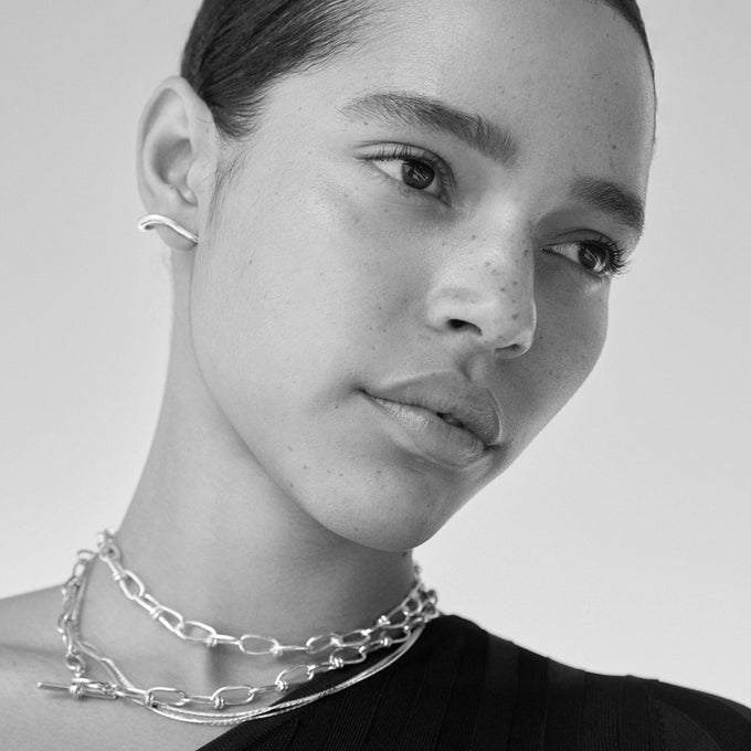 Square Fuse Necklace | Silver