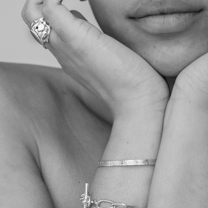 Battered Cuff | Silver