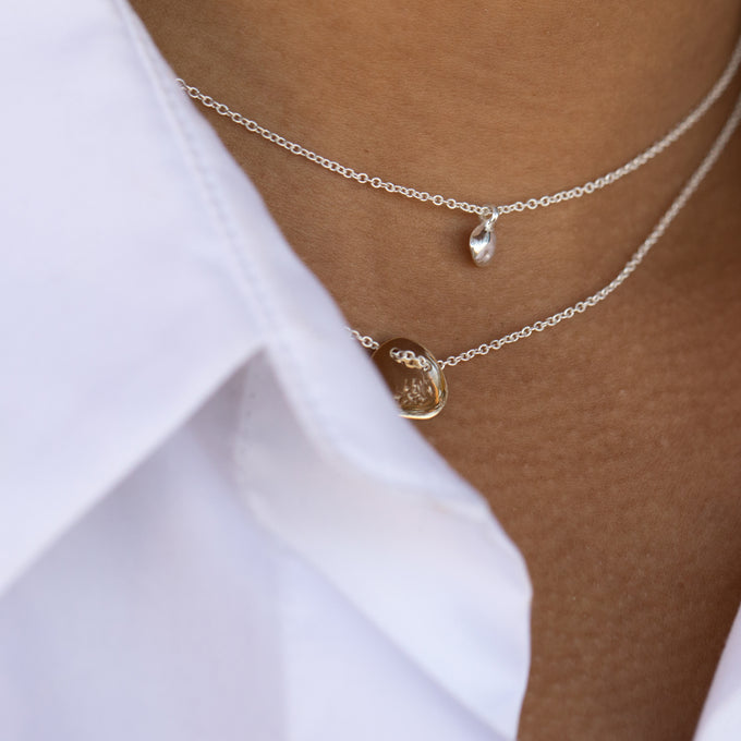 Tiny Concave Necklace | Gold