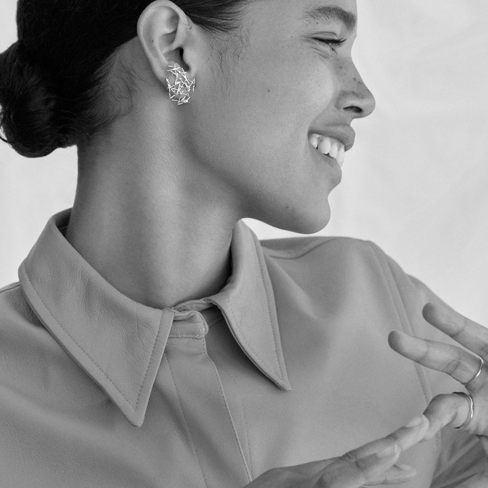 Fray Earrings | Silver