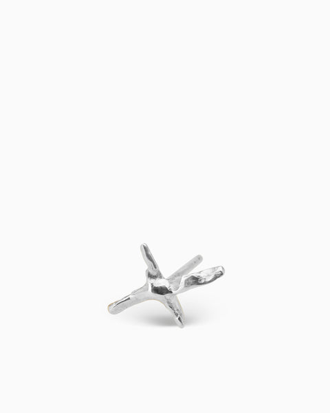 Criss Cross Stud | Silver